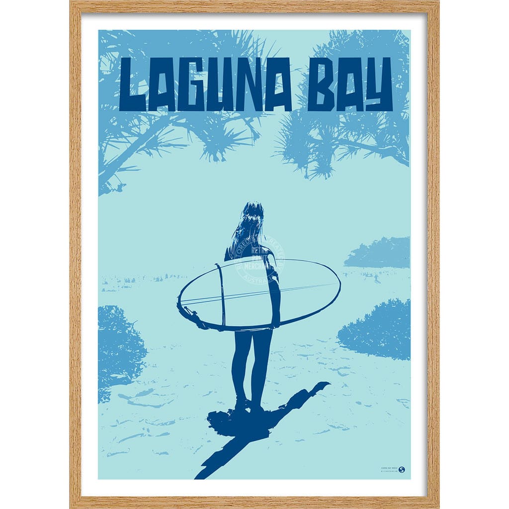 Surf Laguna Bay Noosa: Blue | Australia Print Art