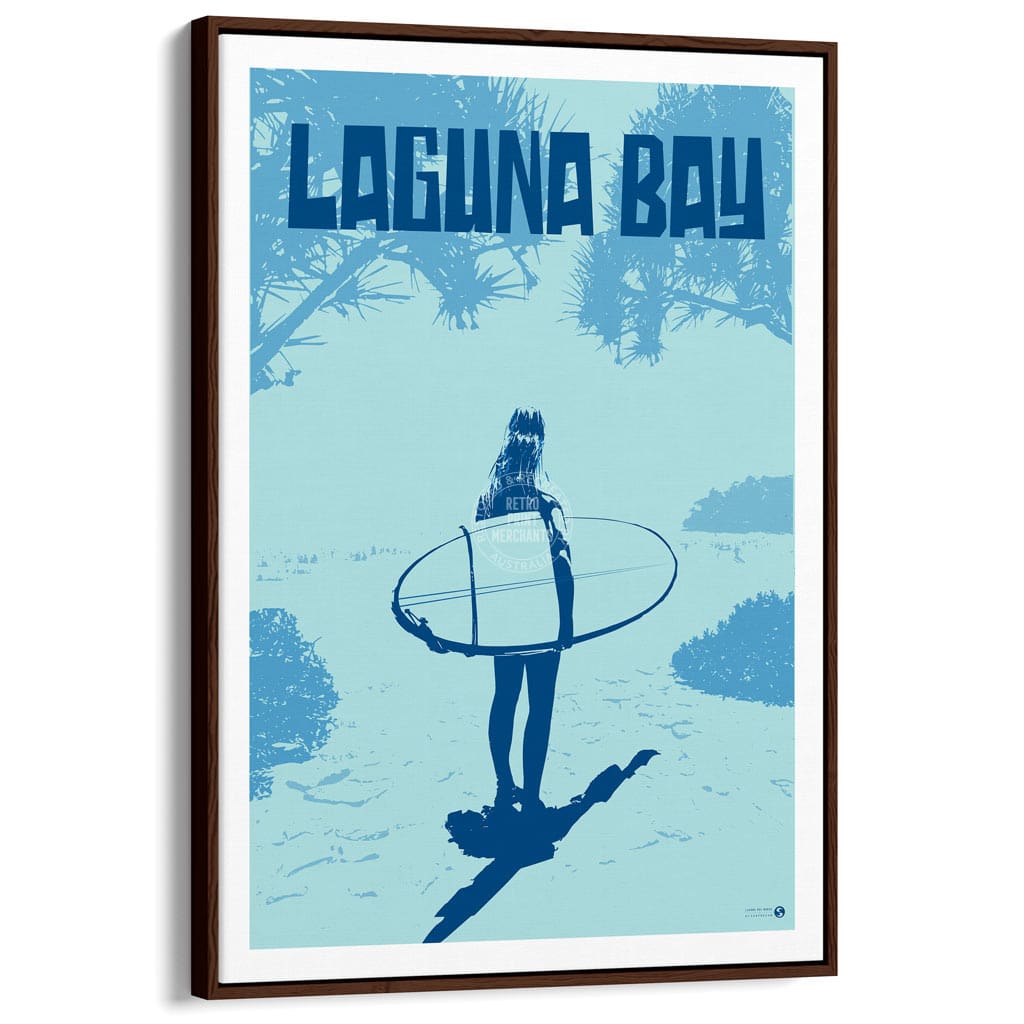 Surf Laguna Bay Noosa: Blue | Australia Print Art