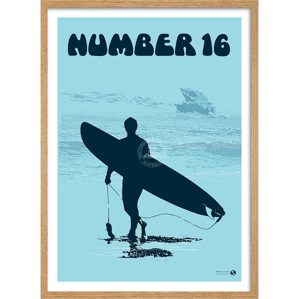 Surf Number 16 Beach | Australia Print Art
