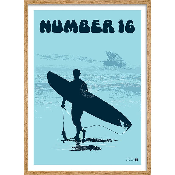 Surf Number 16 Beach | Australia Print Art