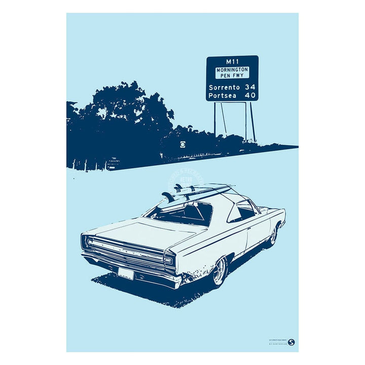 Surf Plymouth 1968 Road Runner | Australia Print Art