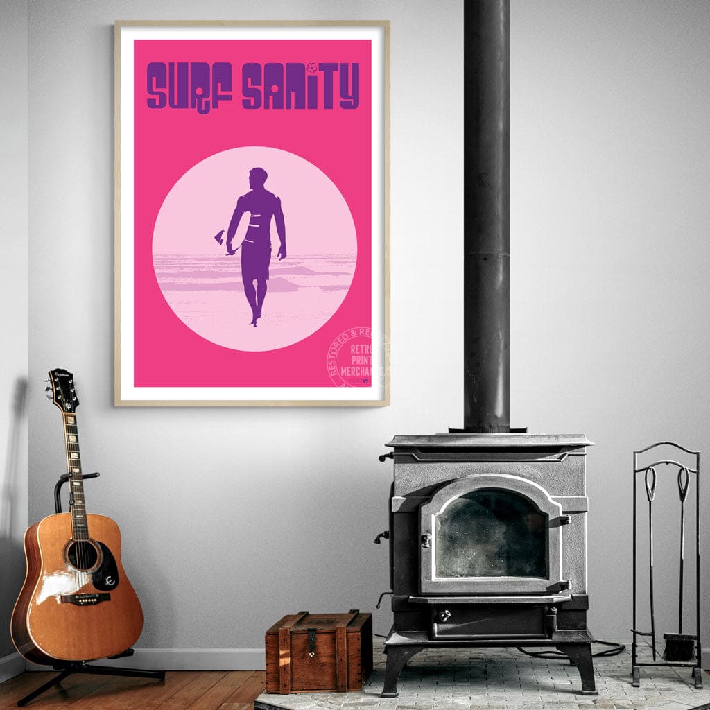 Surf Sanity Pink | Australia Print Art