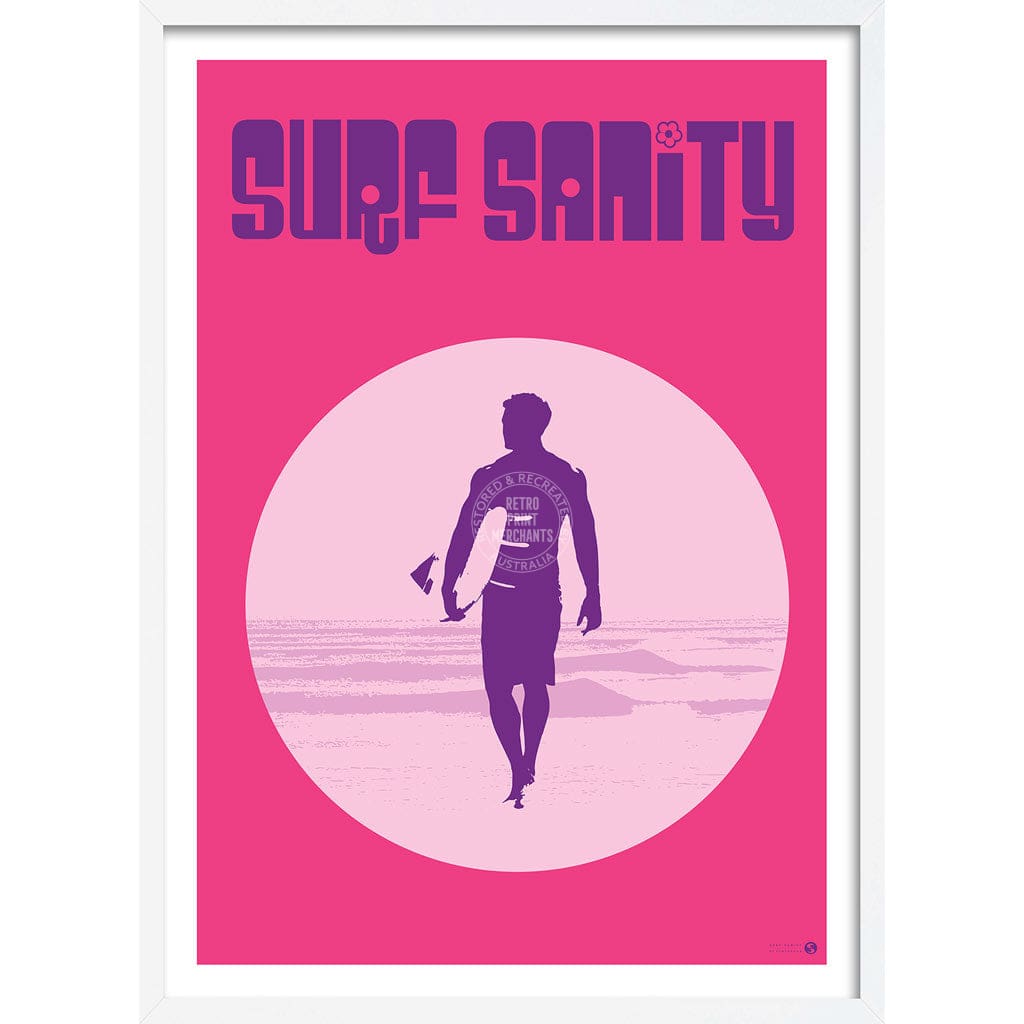 Surf Sanity Pink | Australia Print Art