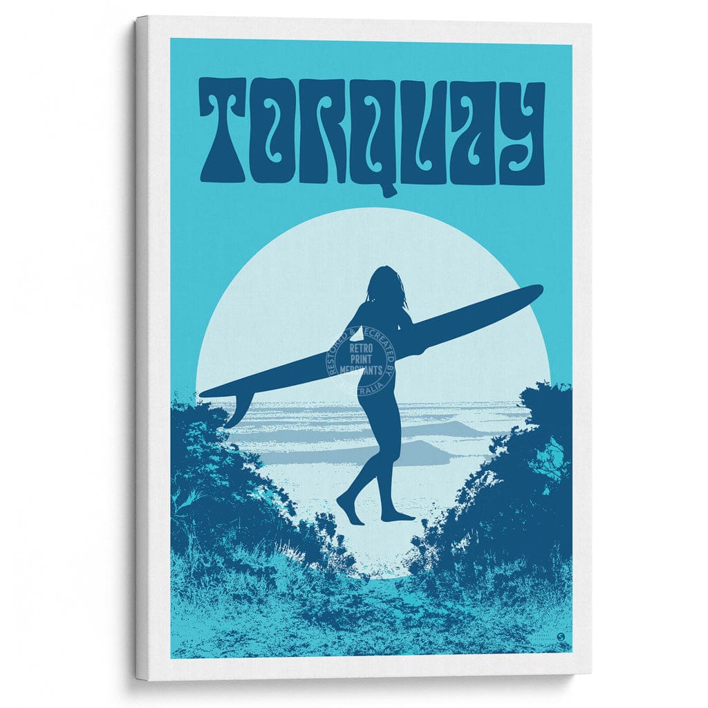 Surf Torquay | Australia A3 297 X 420Mm 11.7 16.5 Inches / Stretched Canvas Print Art