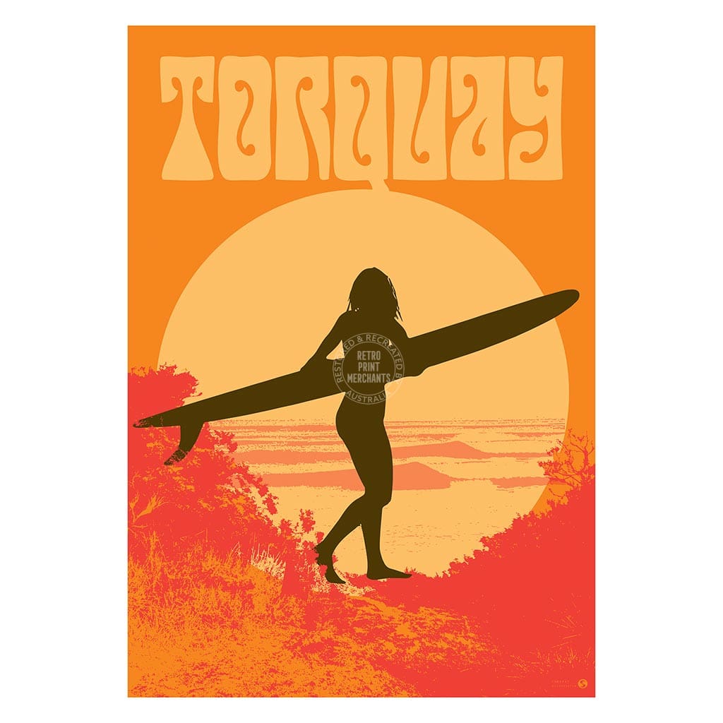 Surf Torquay | Australia A3 297 X 420Mm 11.7 16.5 Inches / Unframed Print Art