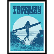 Surf Torquay | Australia A3 297 X 420Mm 11.7 16.5 Inches / Framed Print - Black Timber Art