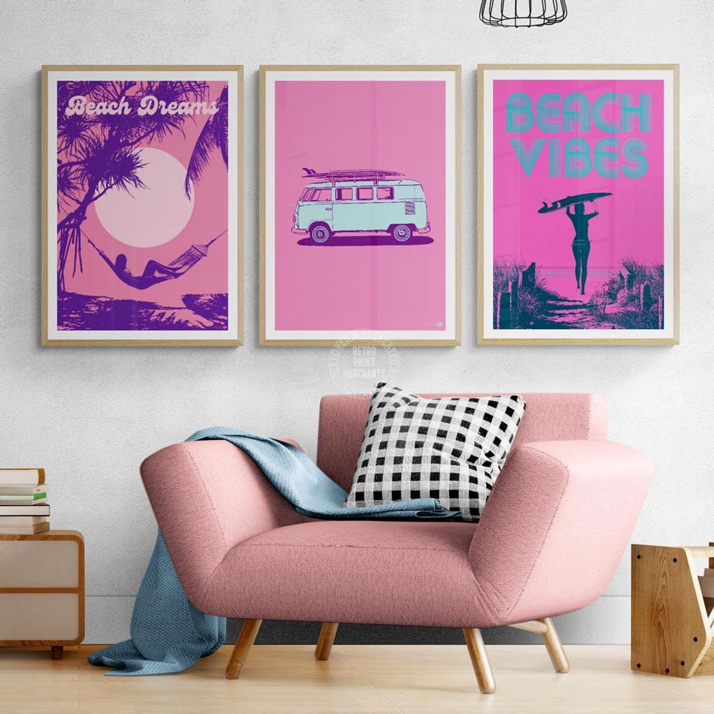SURF VIBES FRAMED SET Print Art
