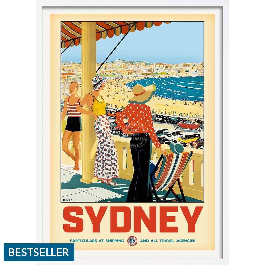 Sydney Bondi Beach | Australia 422Mm X 295Mm 16.6 11.6 A3 / White Print Art