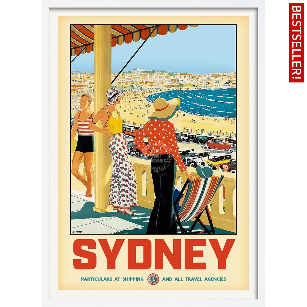 Sydney Bondi Beach | Australia 422Mm X 295Mm 16.6 11.6 A3 / White Print Art