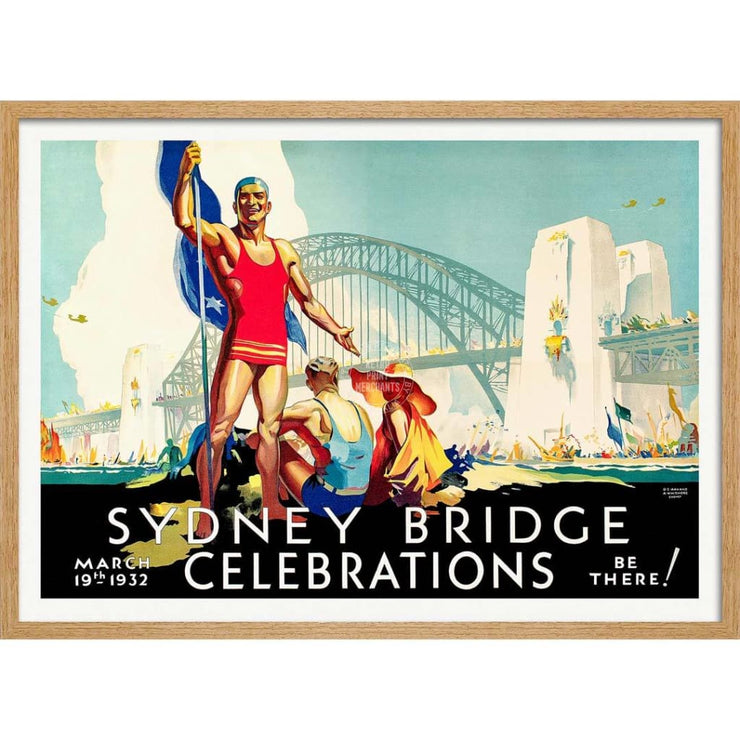 Sydney Harbour Bridge Opening | Australia 422Mm X 295Mm 16.6 11.6 A3 / Natural Oak Print Art