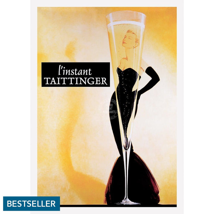 Taittinger Champagne | France A3 297 X 420Mm 11.7 16.5 Inches / Unframed Print Art