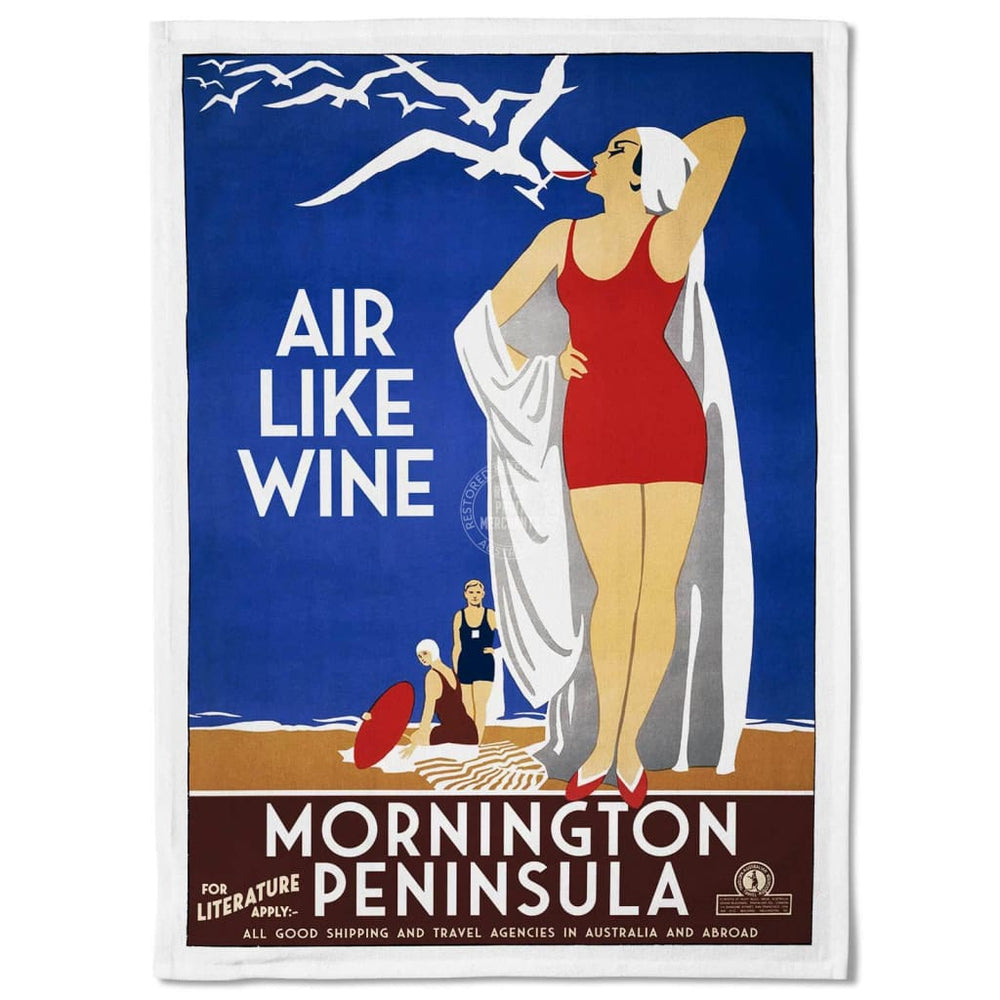 Linen Tea Towel | Air Like Wine Linen Tea Towel