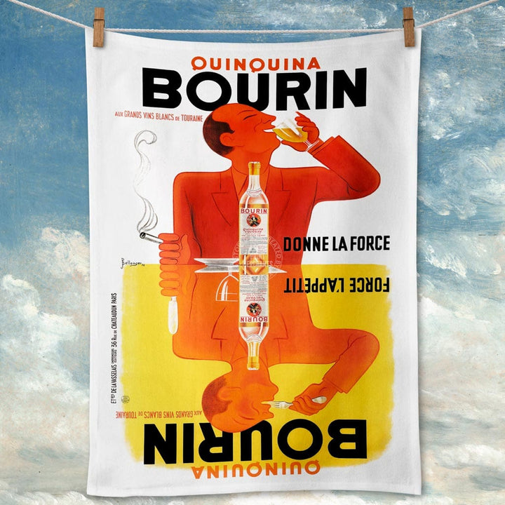 Linen Tea Towel | Bourin Quinquina Linen Tea Towel