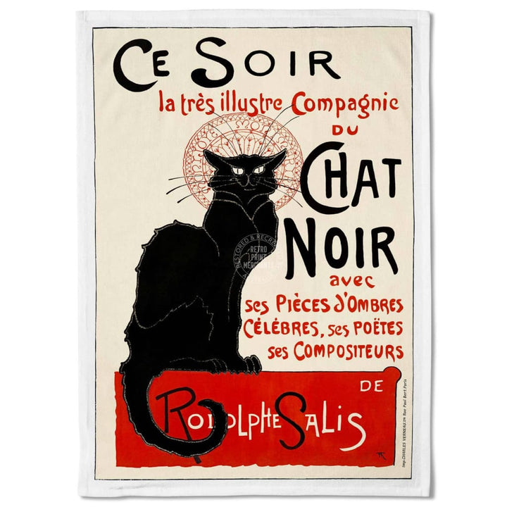Linen Tea Towel | Le Chat Noir Linen Tea Towel