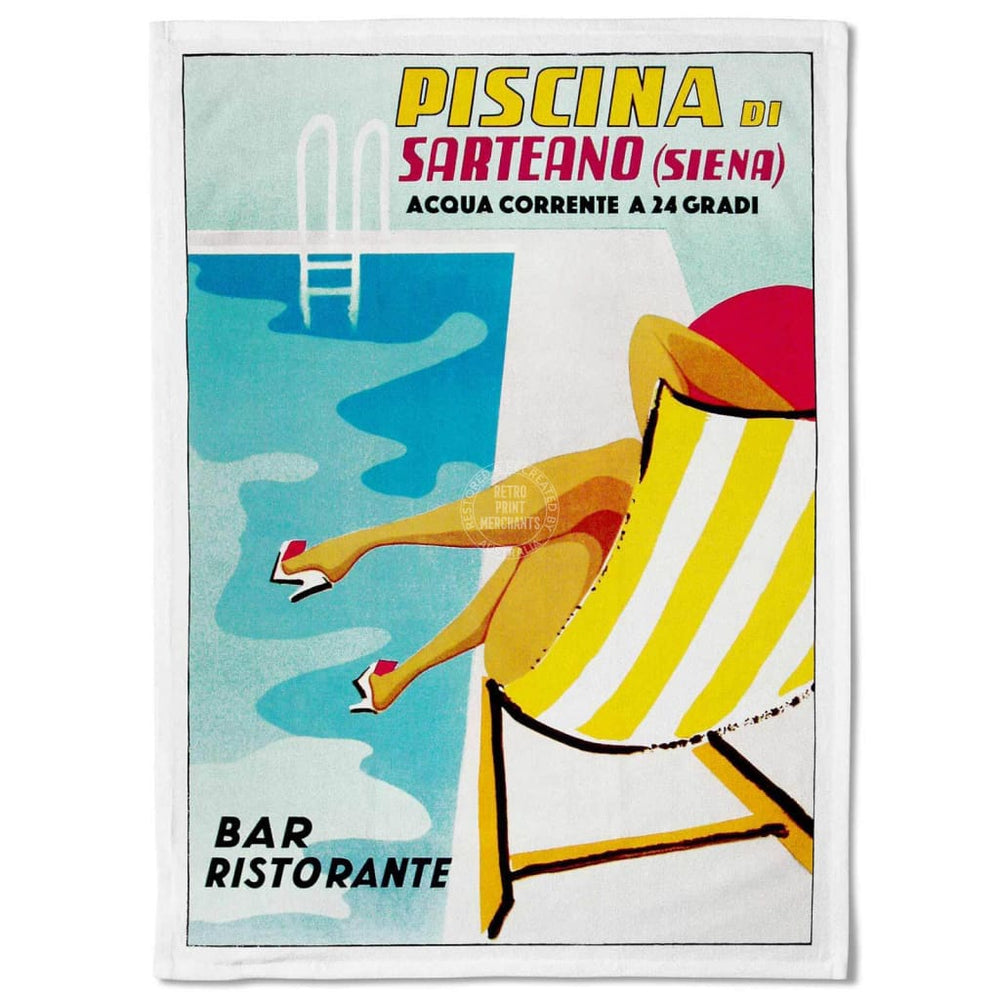 Linen Tea Towel | Italian Piscina Linen Tea Towel