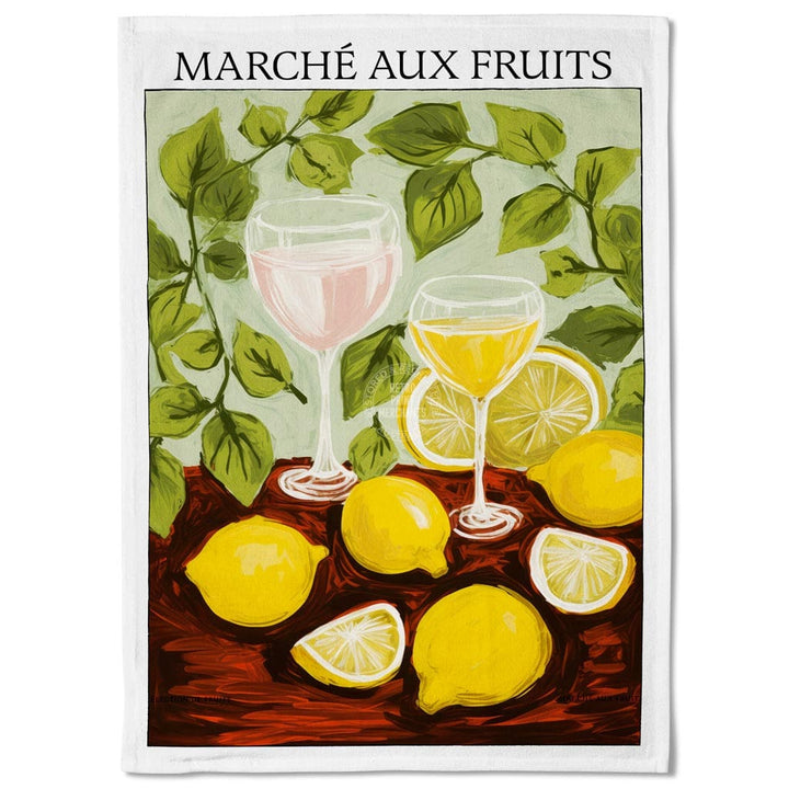 Linen Tea Towel | Marche Aux Fruits Linen Tea Towel