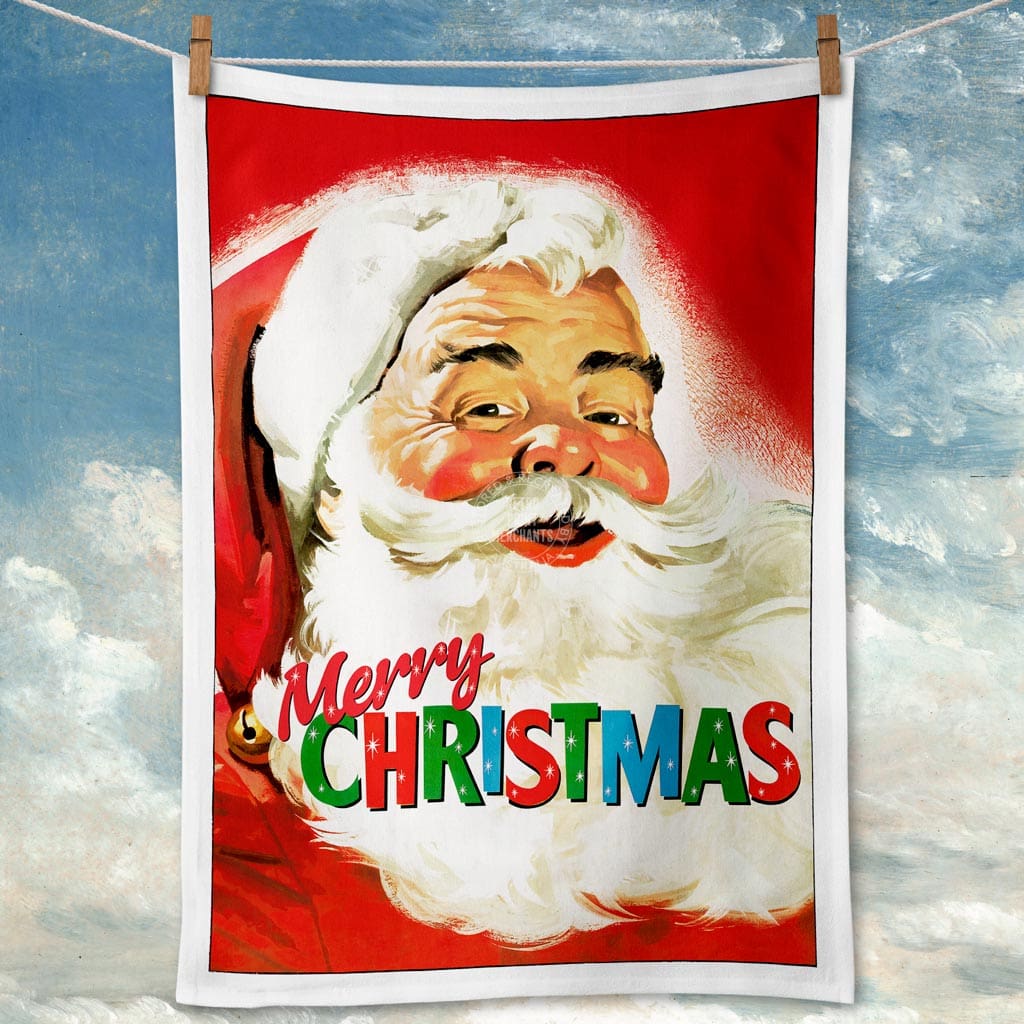 Linen Tea Towel | Merry Christmas Linen Tea Towel
