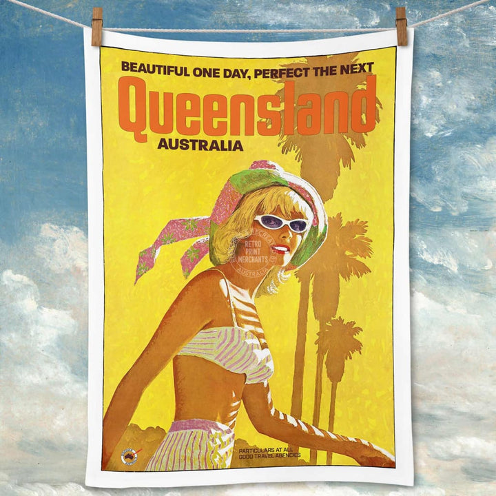 Linen Tea Towel | Queensland Australia Linen Tea Towel