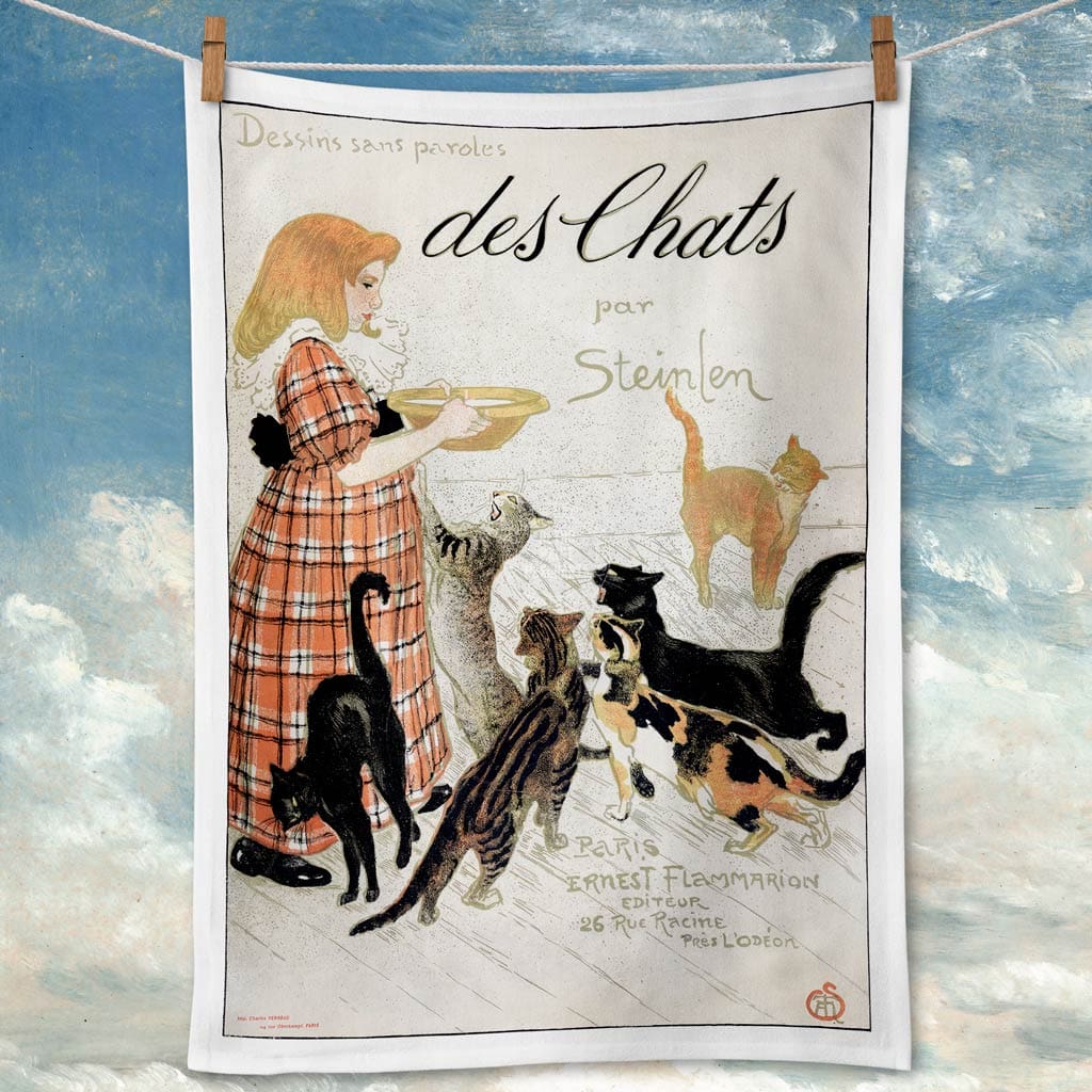 Linen Tea Towel | Des Chats Linen Tea Towel