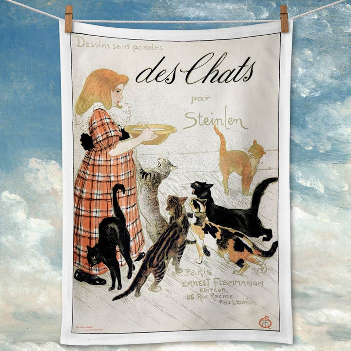 Linen Tea Towel | Des Chats Linen Tea Towel