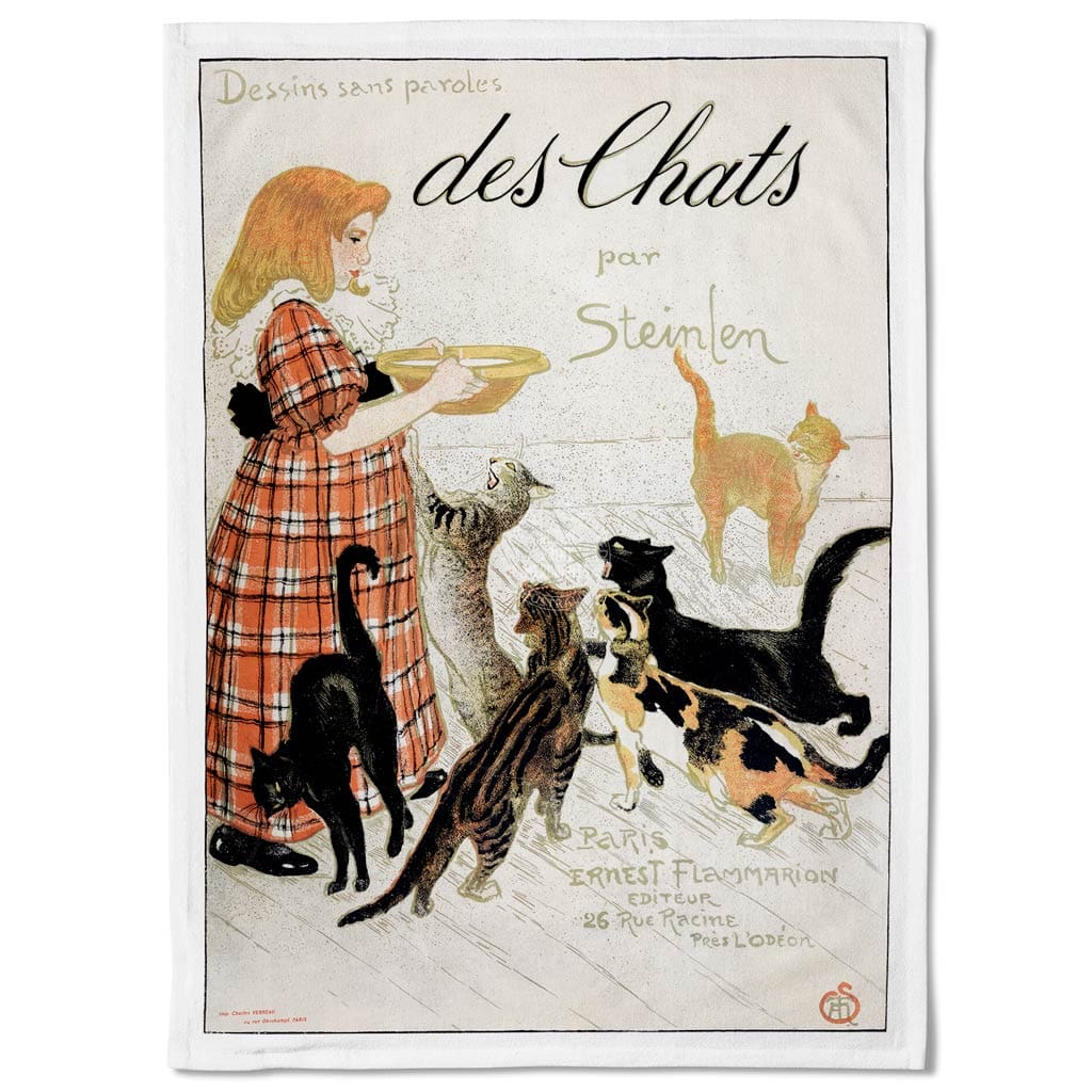 Linen Tea Towel | Des Chats Linen Tea Towel