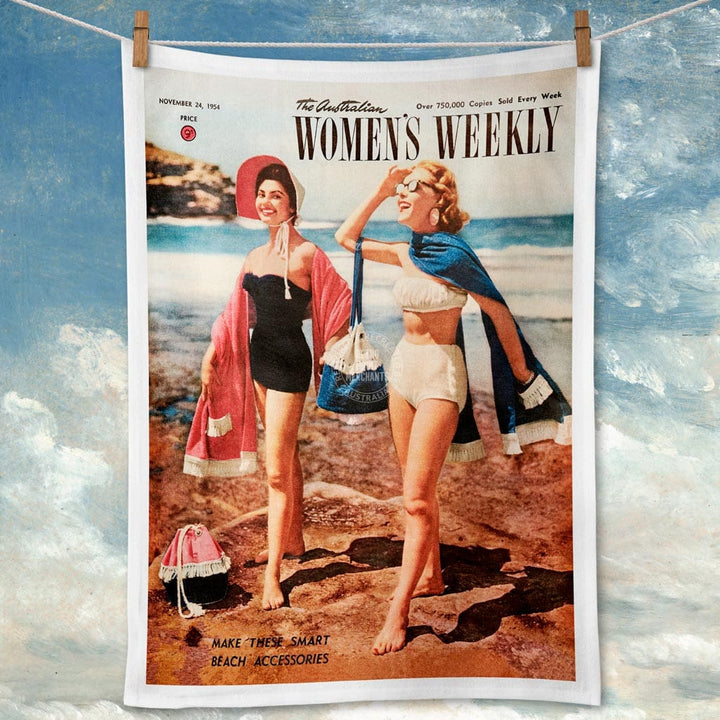 Linen Tea Towel | The Australian Women’s Weekly Beside Seaside Linen Tea Towel