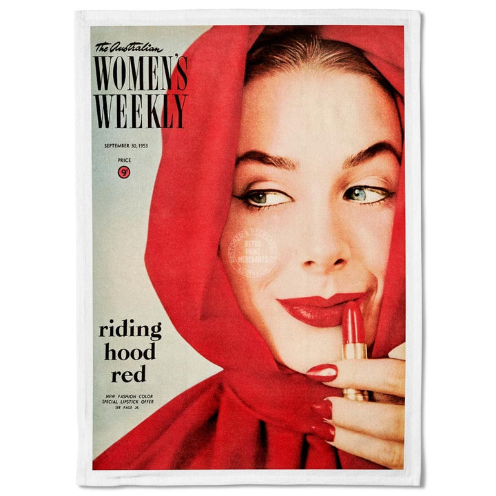 Linen Tea Towel | The Australian Women’s Weekly Riding Hood Red Linen Tea Towel