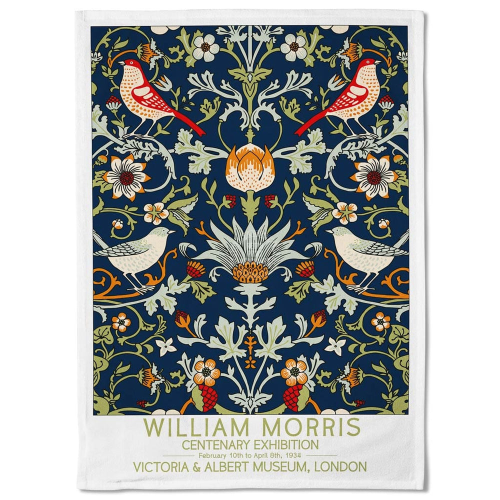 Linen Tea Towel | William Morris Birds Linen Tea Towel
