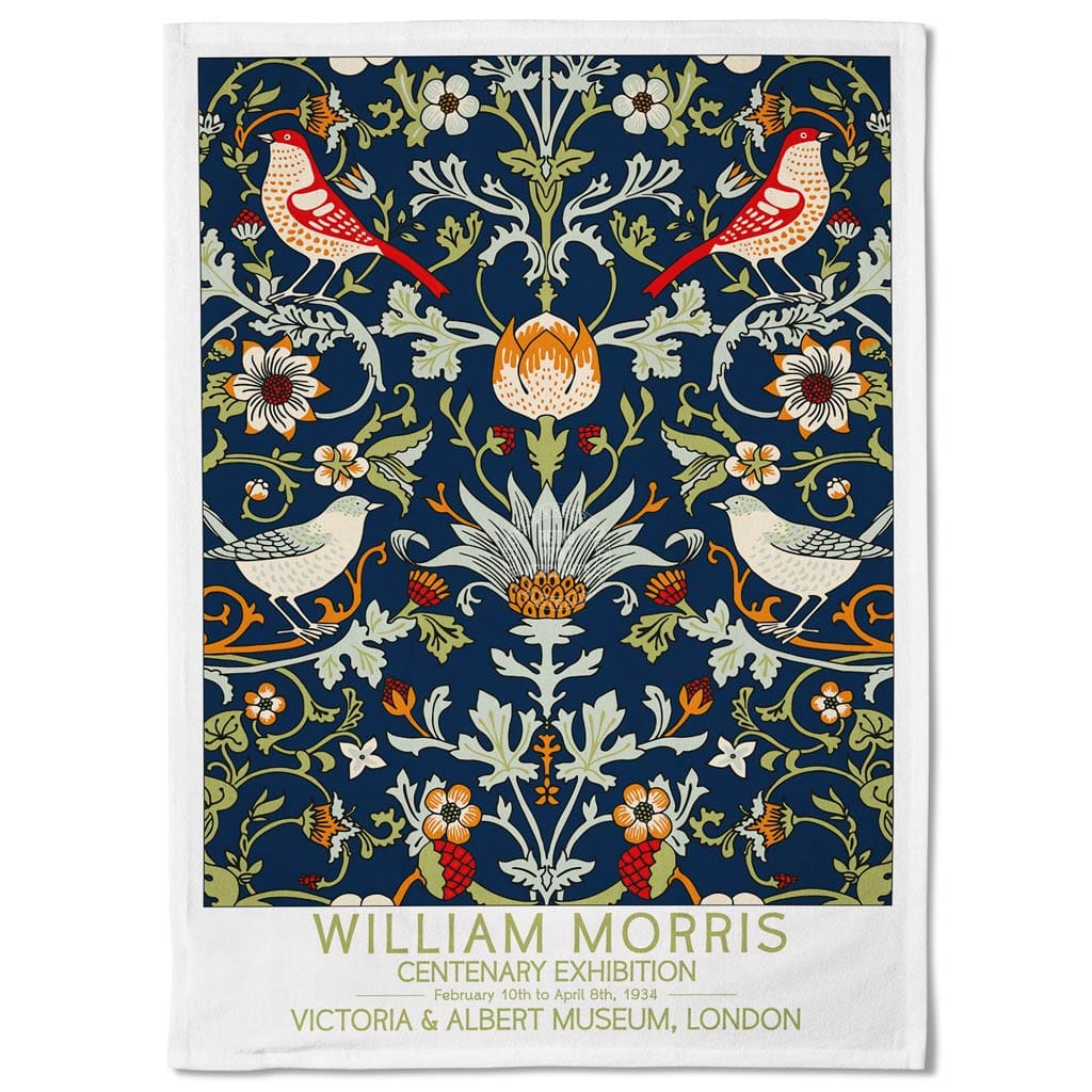 Linen Tea Towel | William Morris Birds Linen Tea Towel