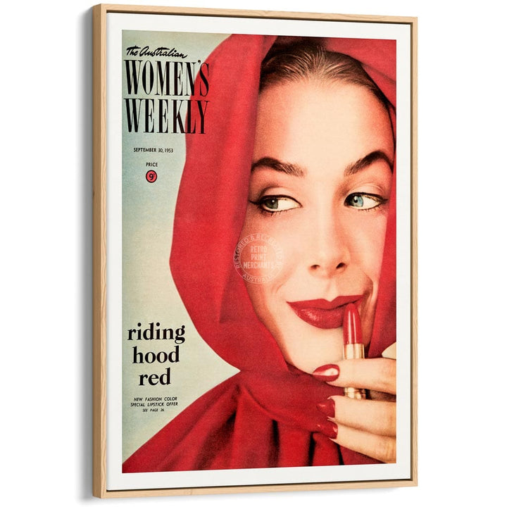 The Australian Women’s Weekly 1953 Riding Hood Red | Australia A3 297 X 420Mm 11.7 16.5 Inches /