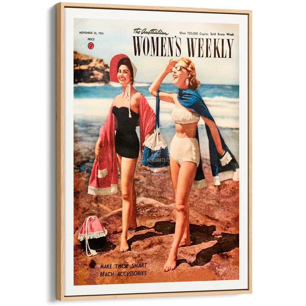 The Australian Women’s Weekly 1954 Beside Seaside | Australia A3 297 X 420Mm 11.7 16.5 Inches /