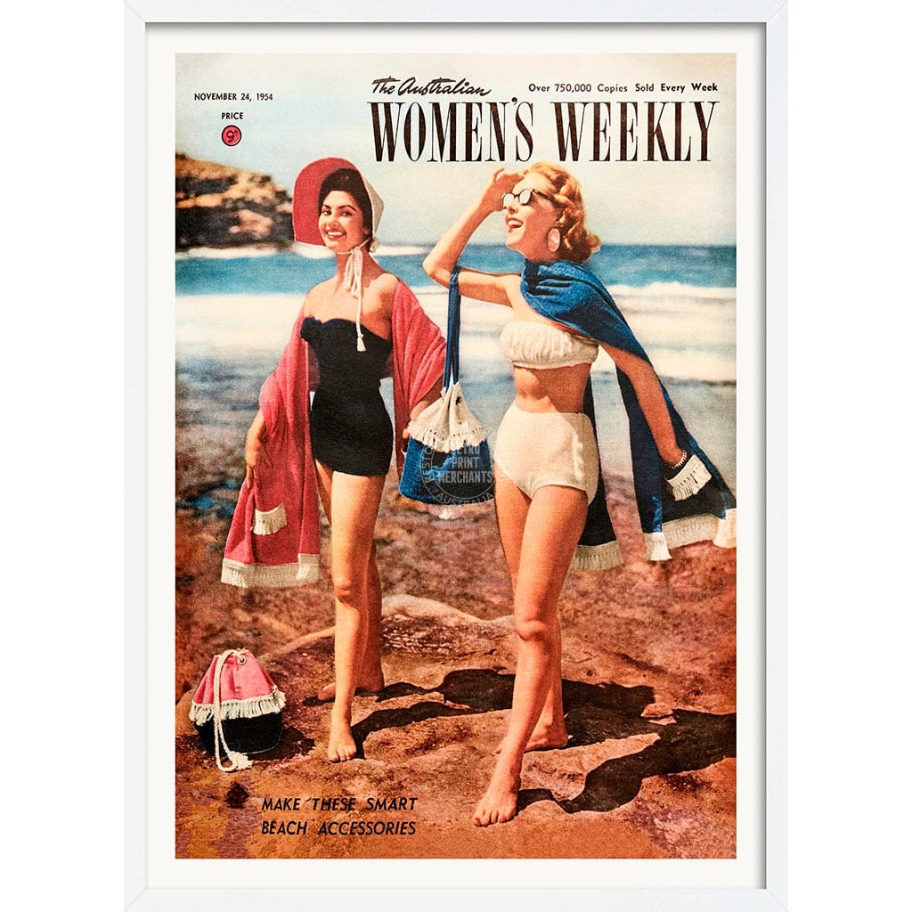 The Australian Women’s Weekly 1954 Beside Seaside | Australia A3 297 X 420Mm 11.7 16.5 Inches /