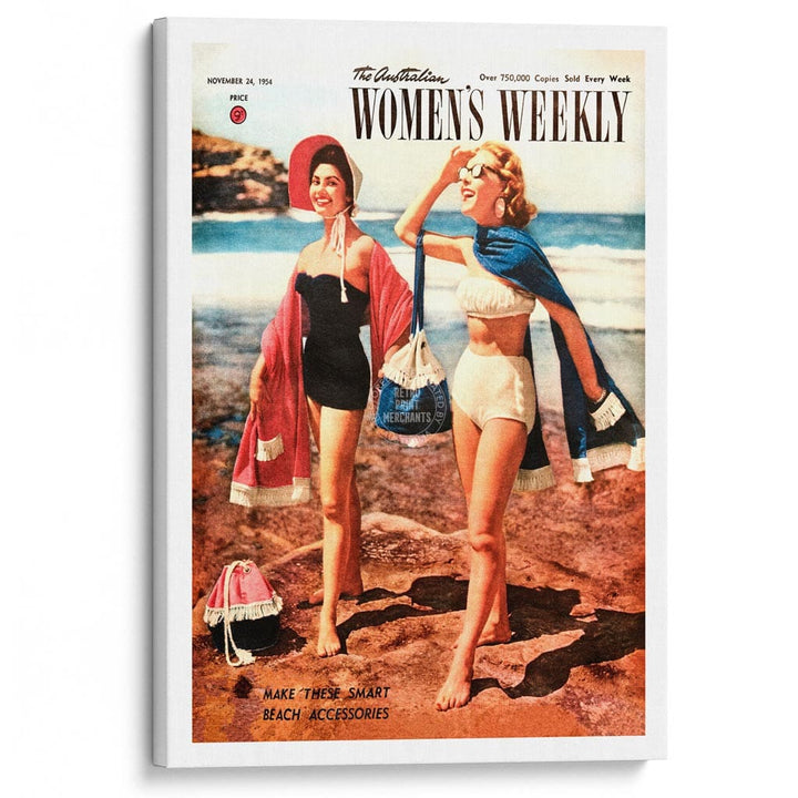 The Australian Women’s Weekly 1954 Beside Seaside | Australia A3 297 X 420Mm 11.7 16.5 Inches /