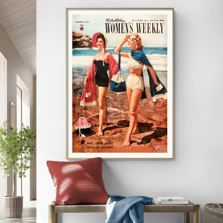 The Australian Women’s Weekly 1954 Beside Seaside | Australia A3 297 X 420Mm 11.7 16.5 Inches /