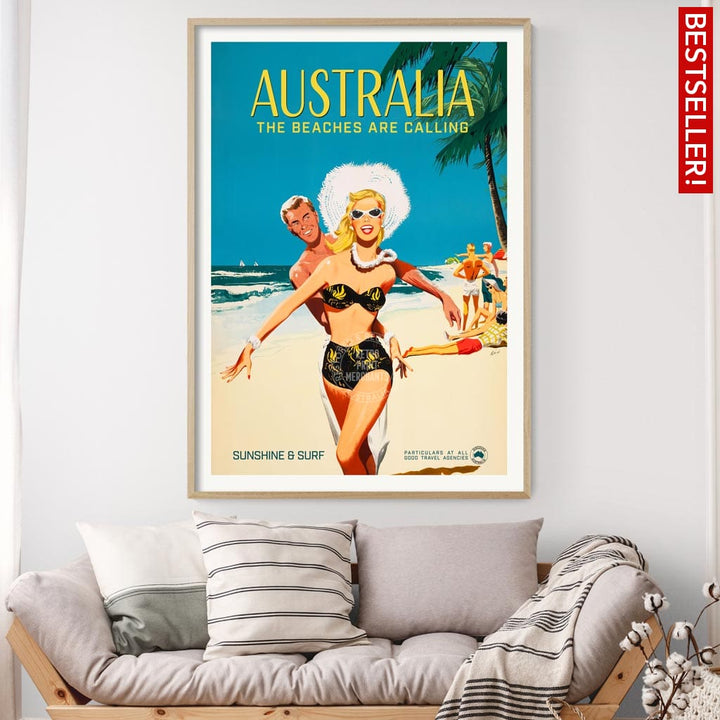 The Beaches Are Calling | Australia Print Art