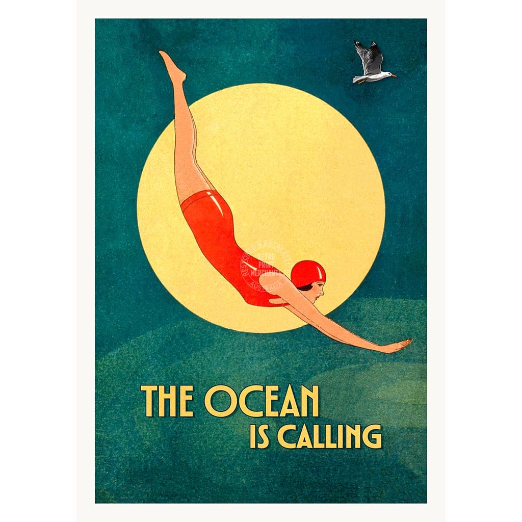 THE OCEAN IS CALLING | WORLDWIDE A2 | 420 x 594mm | 16.5 x 23.4 inches / Unframed Print Print Art