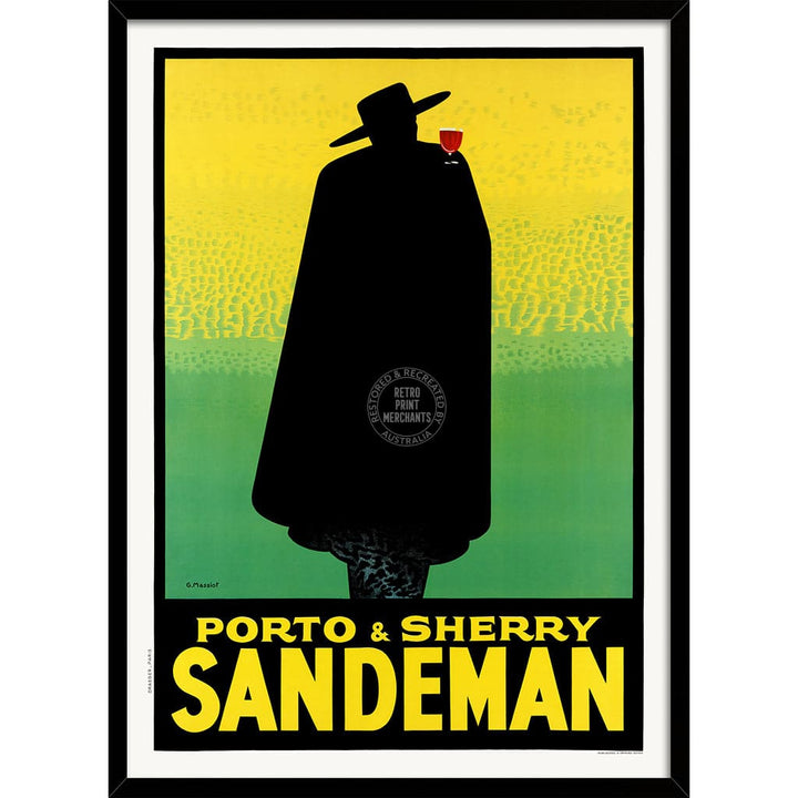 The Sandeman Don | Uk A4 210 X 297Mm 8.3 11.7 Inches / Framed Print: Black Timber Print Art