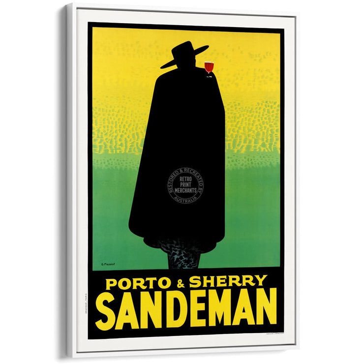 The Sandeman Don | Uk A4 210 X 297Mm 8.3 11.7 Inches / Canvas Floating Frame: White Timber Print Art