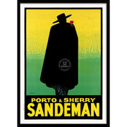 The Sandeman Don | Uk A4 210 X 297Mm 8.3 11.7 Inches / Framed Print: Black Timber Print Art