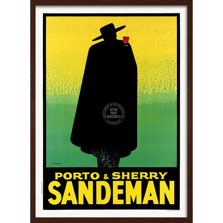 The Sandeman Don | Uk A4 210 X 297Mm 8.3 11.7 Inches / Framed Print: Chocolate Oak Timber Print Art