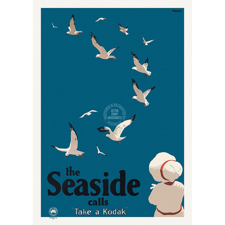 The Seaside Gulls | Australia A3 297 X 420Mm 11.7 16.5 Inches / Unframed Print Art