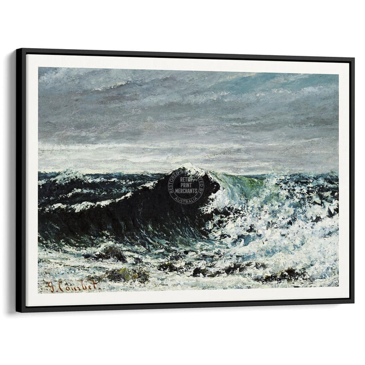 The Wave | France A3 297 X 420Mm 11.7 16.5 Inches / Canvas Floating Frame: Black Timber Print Art