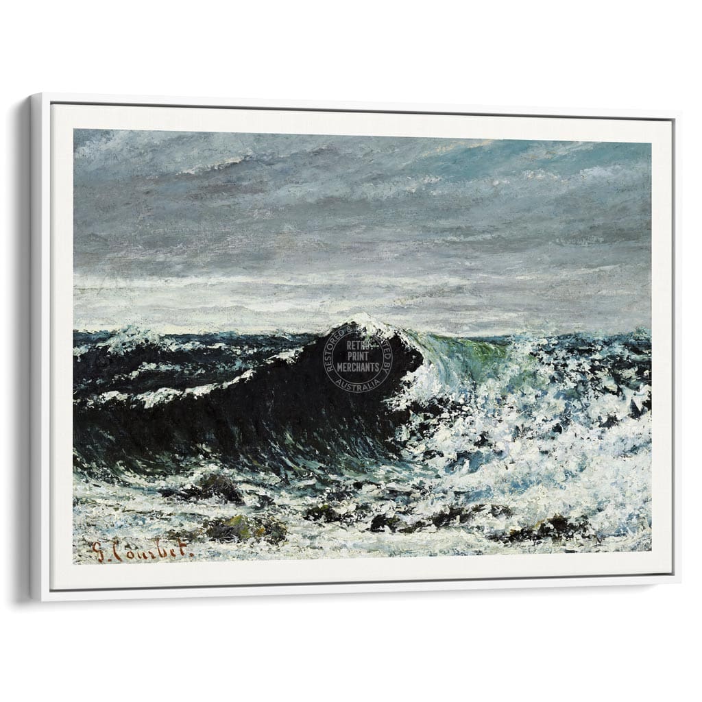 The Wave | France A3 297 X 420Mm 11.7 16.5 Inches / Canvas Floating Frame: White Timber Print Art