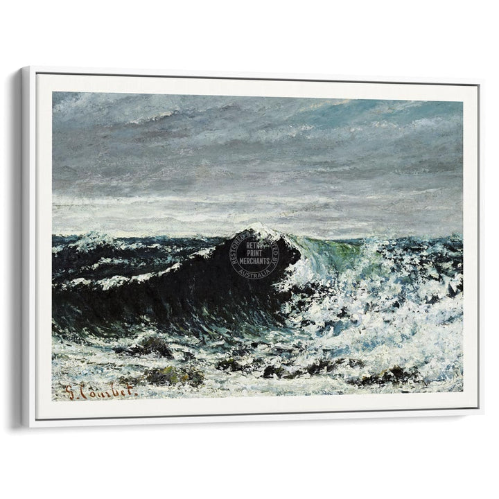 The Wave | France A3 297 X 420Mm 11.7 16.5 Inches / Canvas Floating Frame: White Timber Print Art