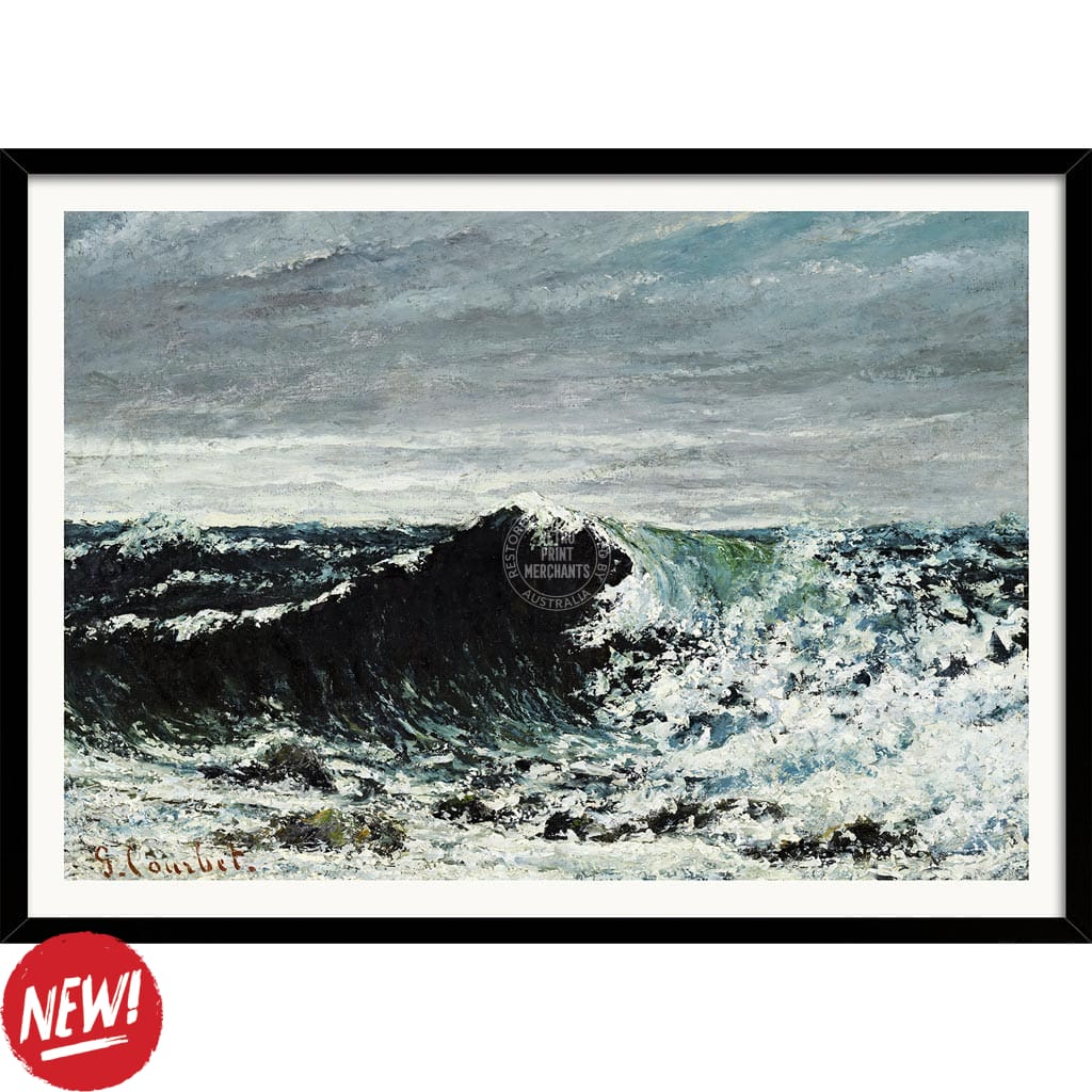 The Wave | France A3 297 X 420Mm 11.7 16.5 Inches / Framed Print: Black Timber Print Art