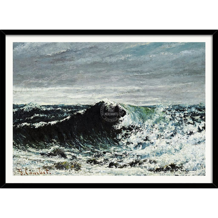 The Wave | France A3 297 X 420Mm 11.7 16.5 Inches / Framed Print: Black Timber Print Art