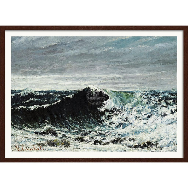 The Wave | France A3 297 X 420Mm 11.7 16.5 Inches / Framed Print: Chocolate Oak Timber Print Art