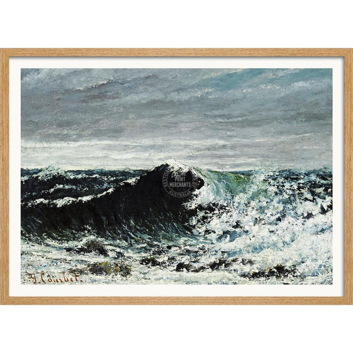 The Wave | France A3 297 X 420Mm 11.7 16.5 Inches / Framed Print: Natural Oak Timber Print Art