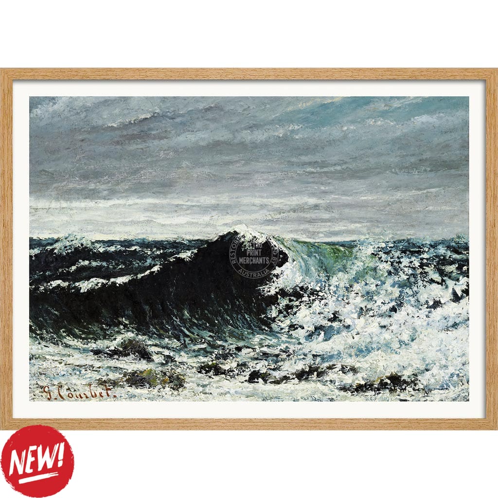 The Wave | France A3 297 X 420Mm 11.7 16.5 Inches / Framed Print: Natural Oak Timber Print Art