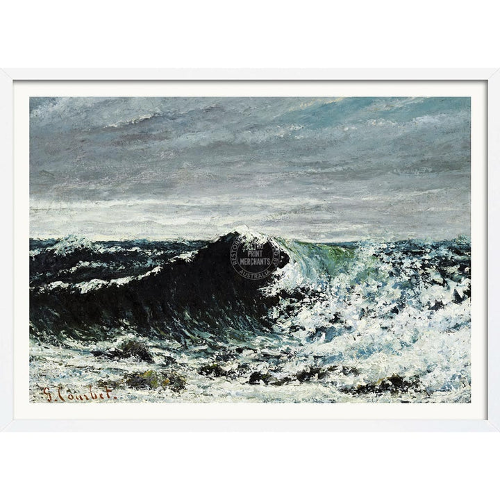 The Wave | France A3 297 X 420Mm 11.7 16.5 Inches / Framed Print: White Timber Print Art